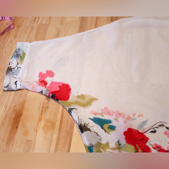 Women's Half Sleeve Blouse Dolman Chiffon Tops Oversized - Picture 9 of 9